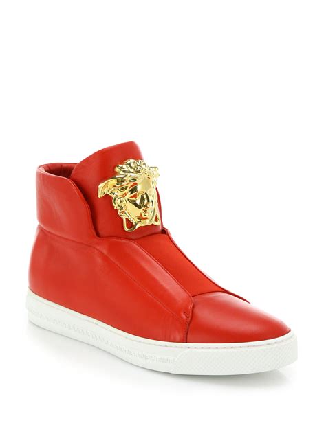 versace red sneakers